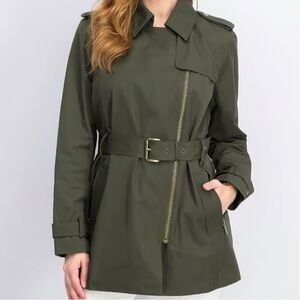 MICHAEL Michael Kors Dark Green Trench Coat